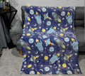 Astronaut Glow-in-the-Dark Rocket Flannel Blanket